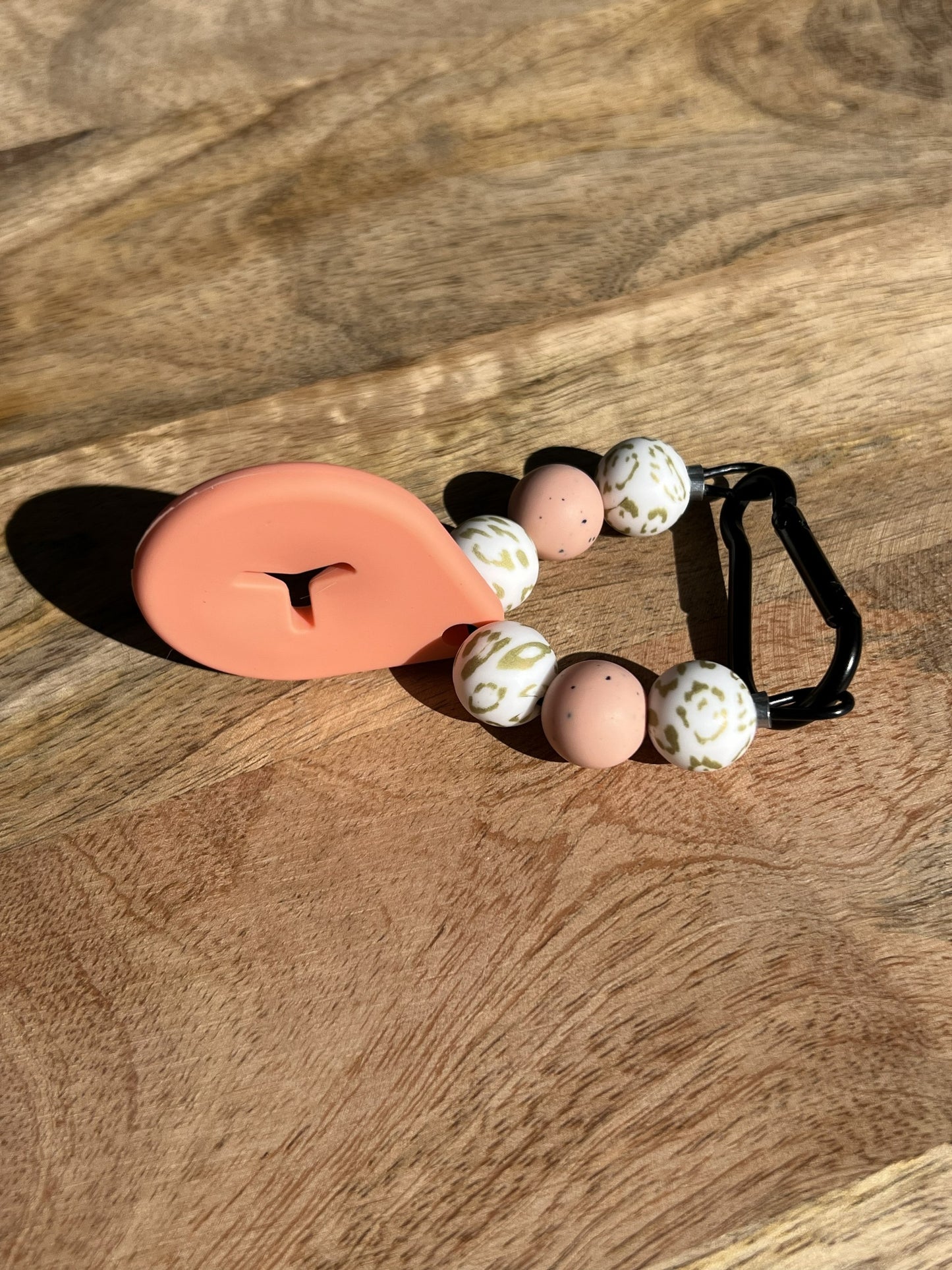 Beaded Dog Poop Carrier - Coral Crush