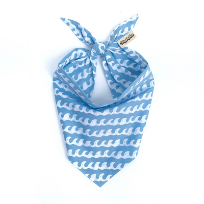 White Caps Dog Bandana
