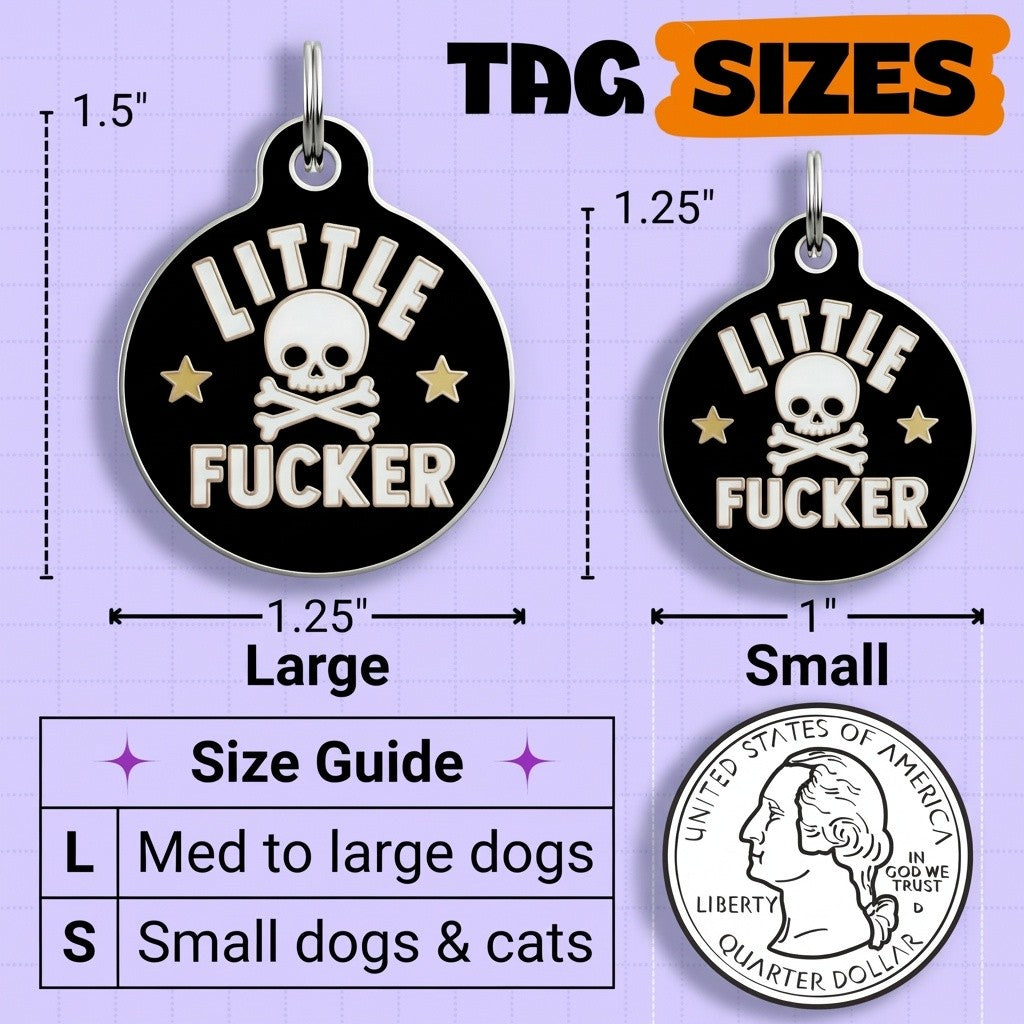 QR ID Tag - Little Fucker
