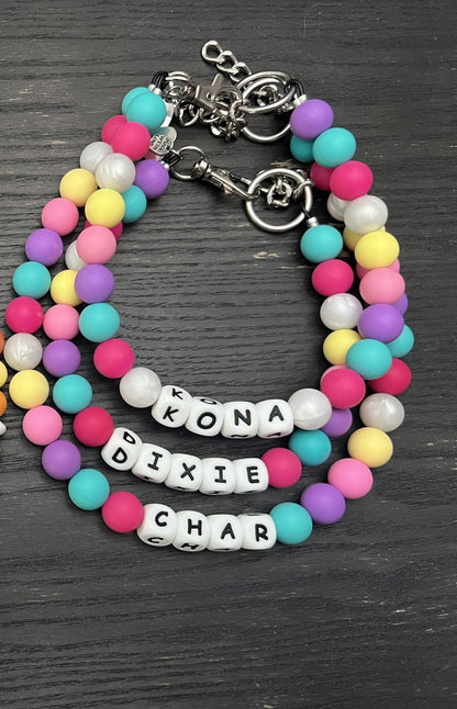 Poppin Pastels Beaded Dog Collar Necklace