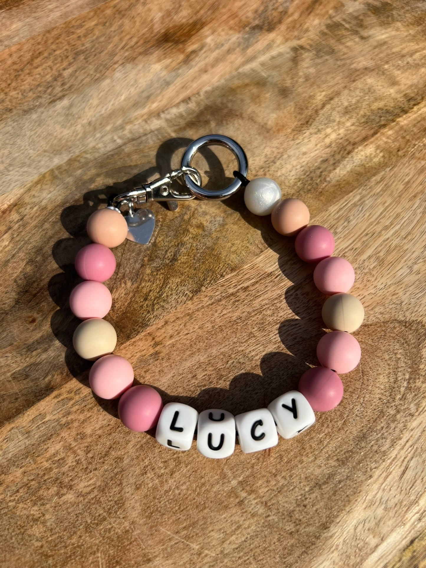 Pink Peony Beaded Dog Collar Necklace