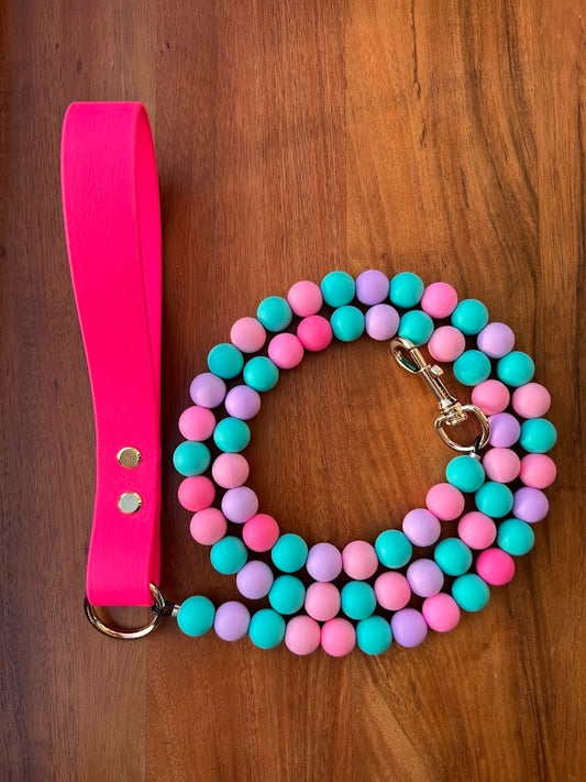 4' Signature Beaded Dog Leash - Prism