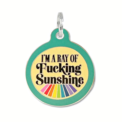 QR ID Tag - I'm a Ray of Fucking Sunshine