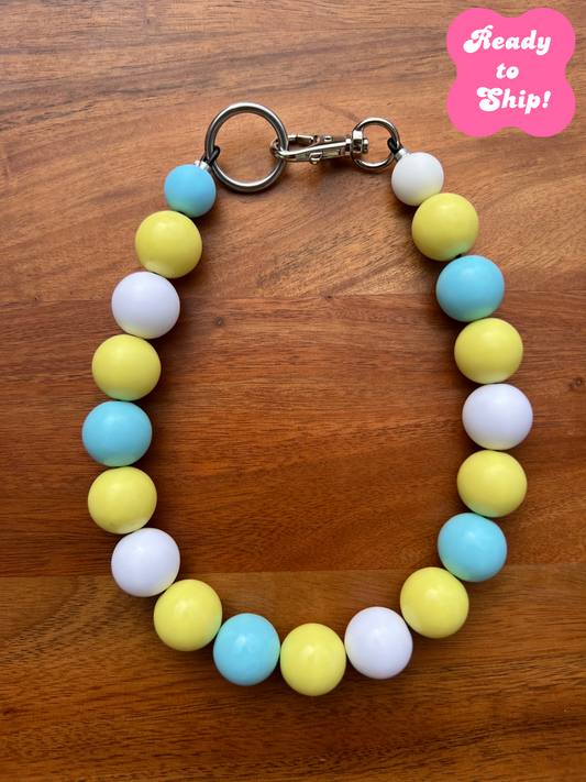 15" Lemon Zest XL Beaded Dog Collar Necklace
