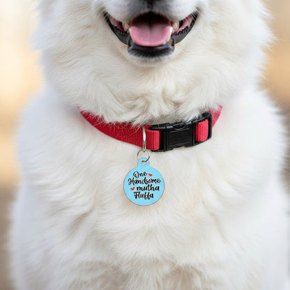 QR ID Tag - One Handsome Mutha Fluffa