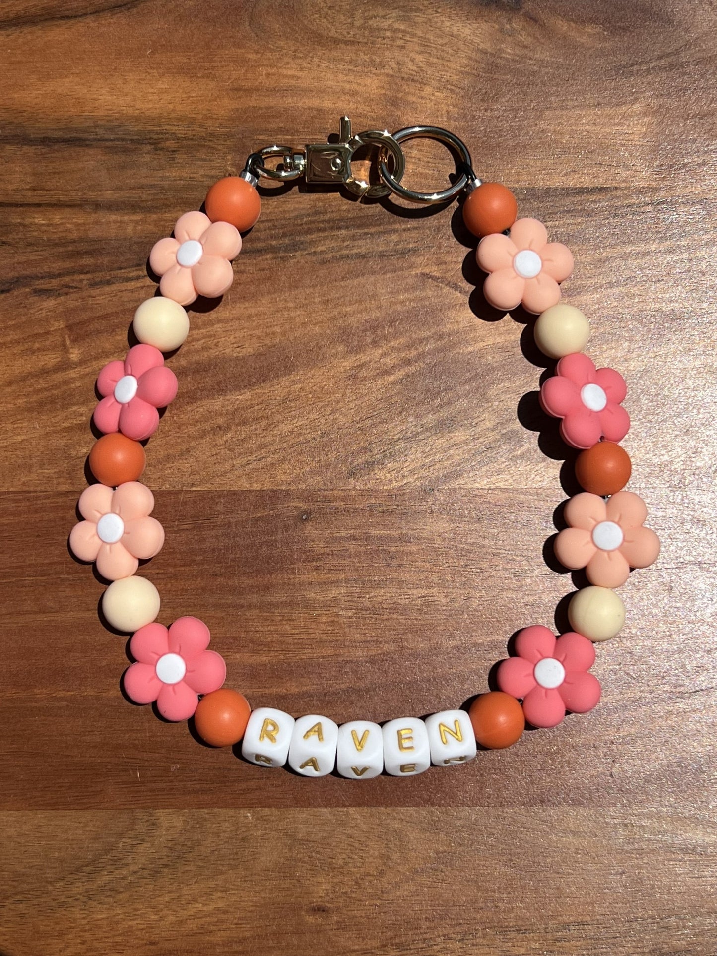 Marigold Floral Beaded Dog Collar Necklace