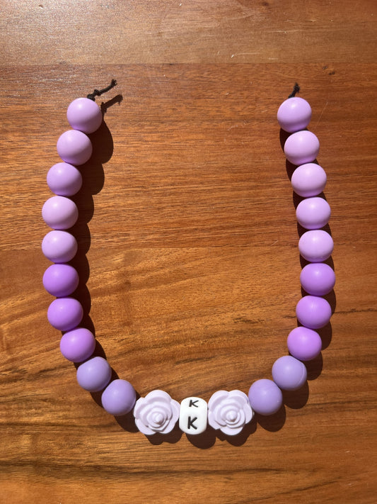 Midnight Rose Beaded Dog Collar Necklace