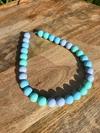 Glacier Glow Beaded Dog Collar Necklace