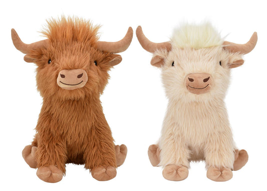 Multipet Brown Highland Cow Dog Toy 8"