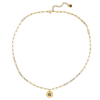 Dog Mom Gold Link Necklace