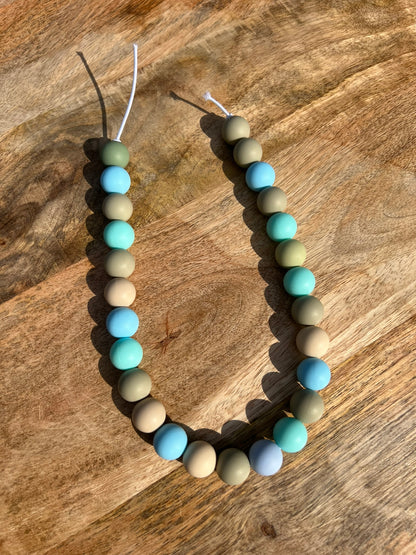 Earthy Beaded Dog Collar Necklace