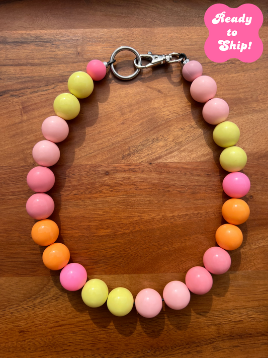 19" Sorbet XL Beaded Dog Collar Necklace