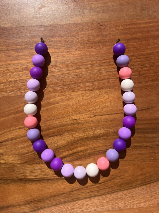 Plum Passion Beaded Dog Collar Necklace