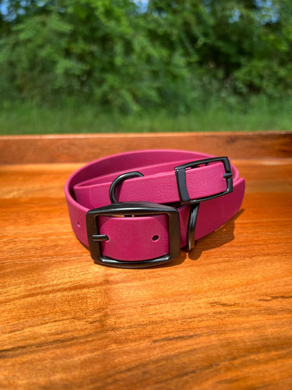 Wine Red Biothane Dog Collar