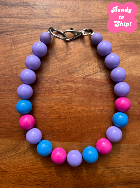 16" Berry Cute XL Beaded Dog Collar Necklace