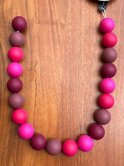 Plum Pawty XL Beaded Dog Collar Necklace