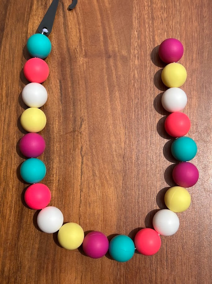 Poppin Pastels XL Beaded Dog Collar Necklace