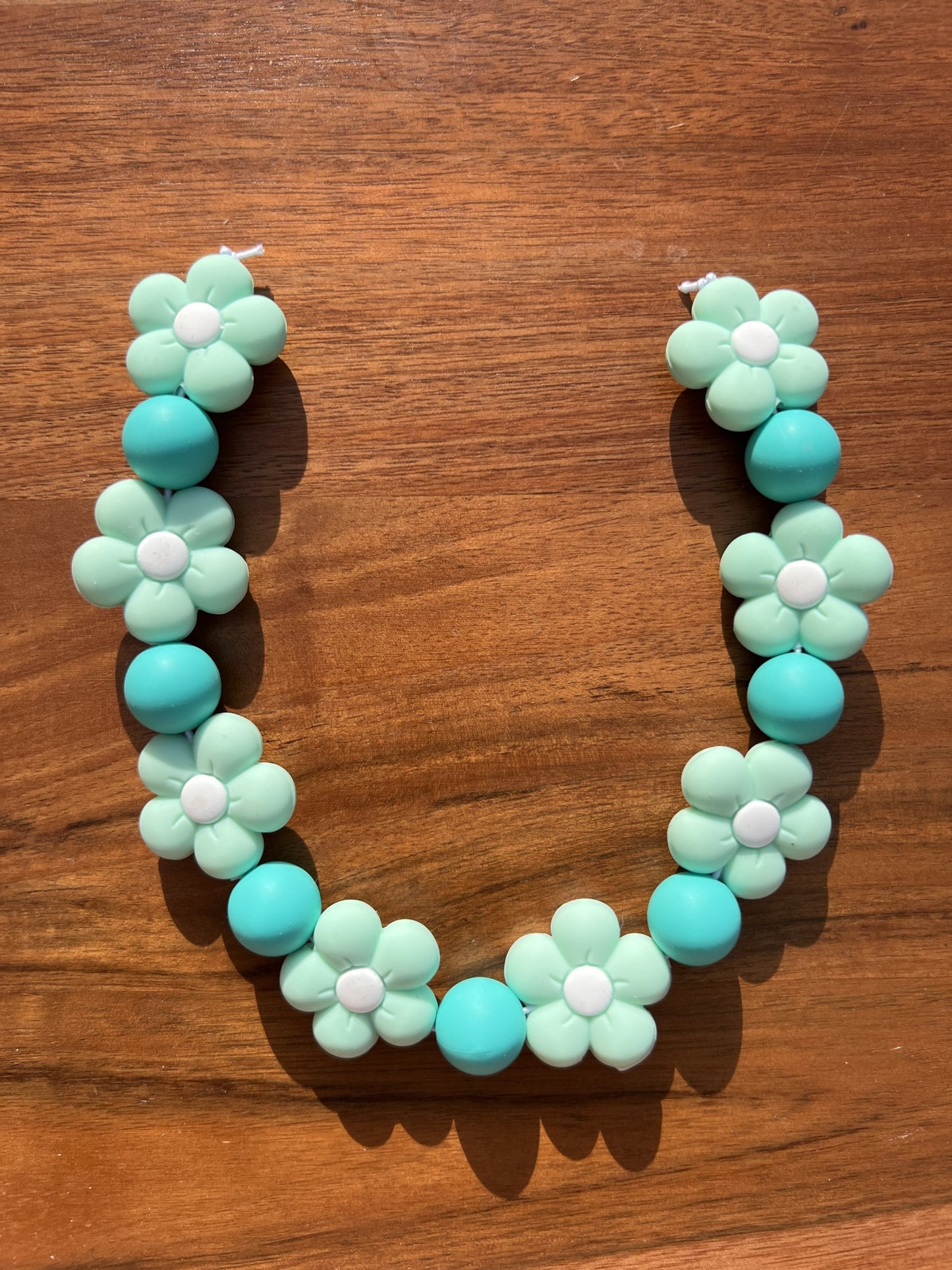 Iris Floral Beaded Dog Collar Necklace