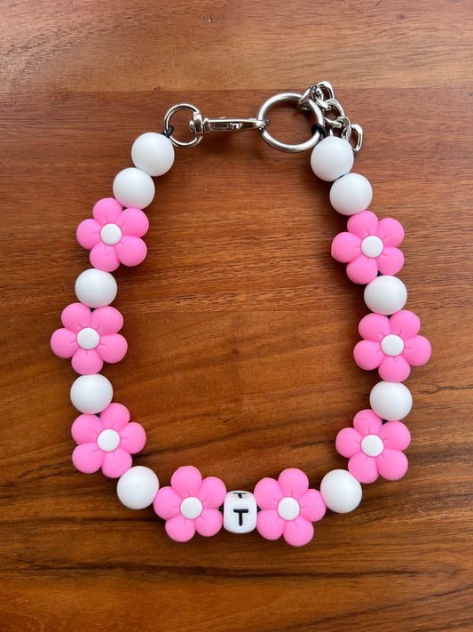 Peony Floral Beaded Dog Collar Necklace