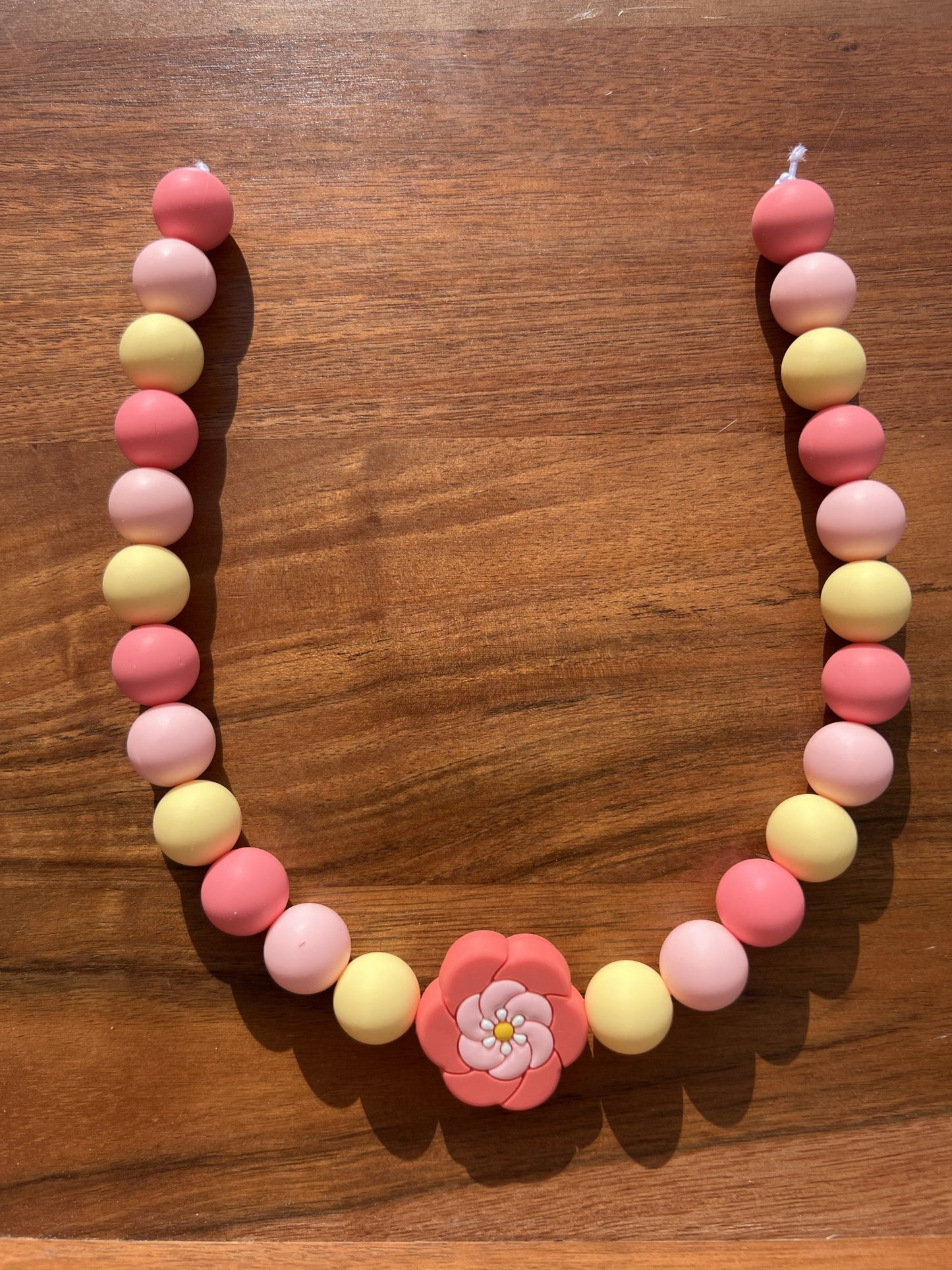 Strawberry Lemonade Beaded Dog Collar Necklace