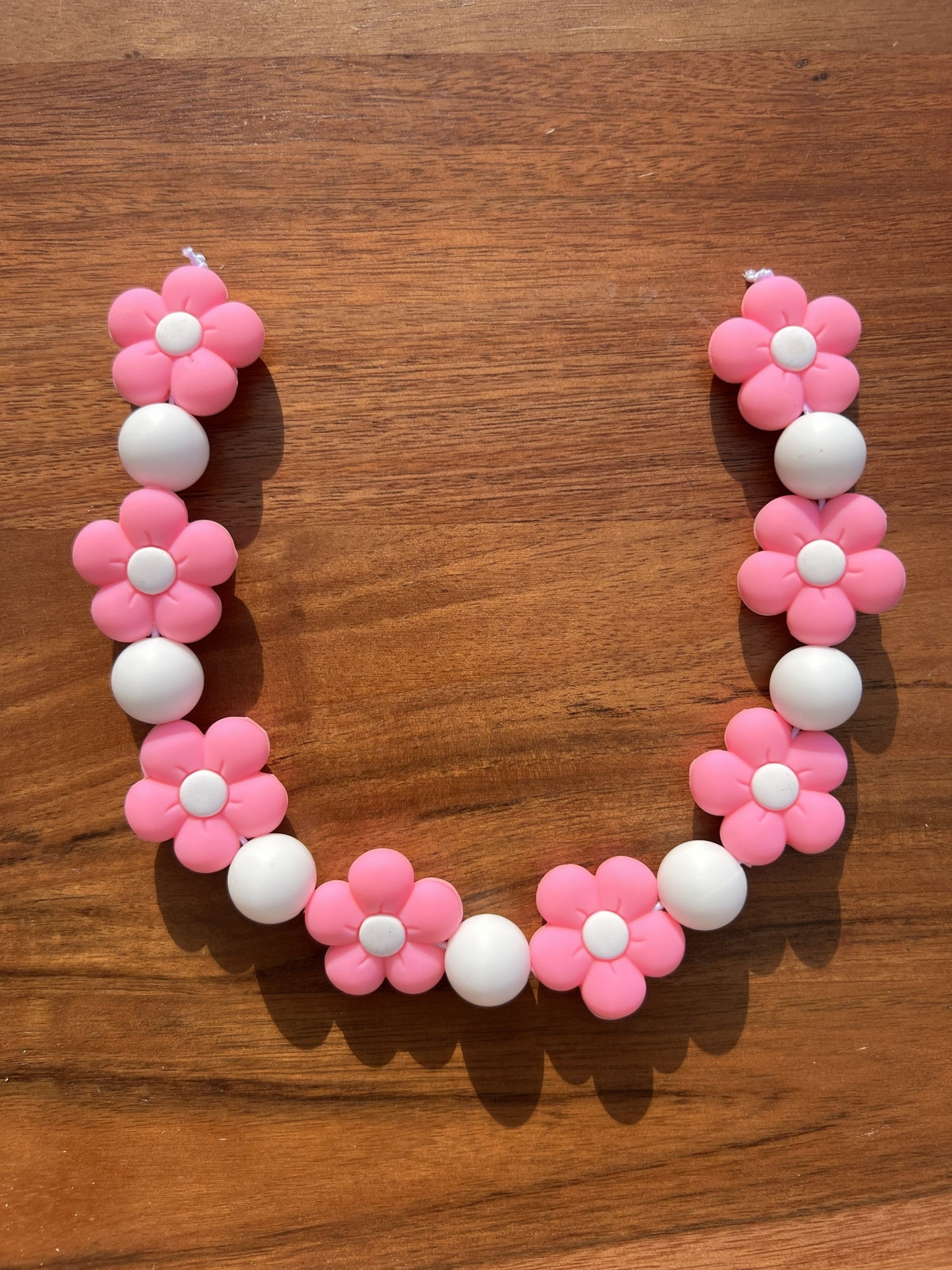 Peony Floral Beaded Dog Collar Necklace