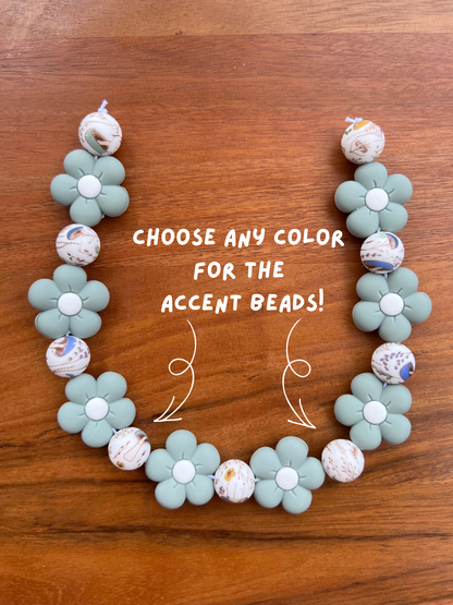 Woodland Floral Beaded Dog Collar Necklace