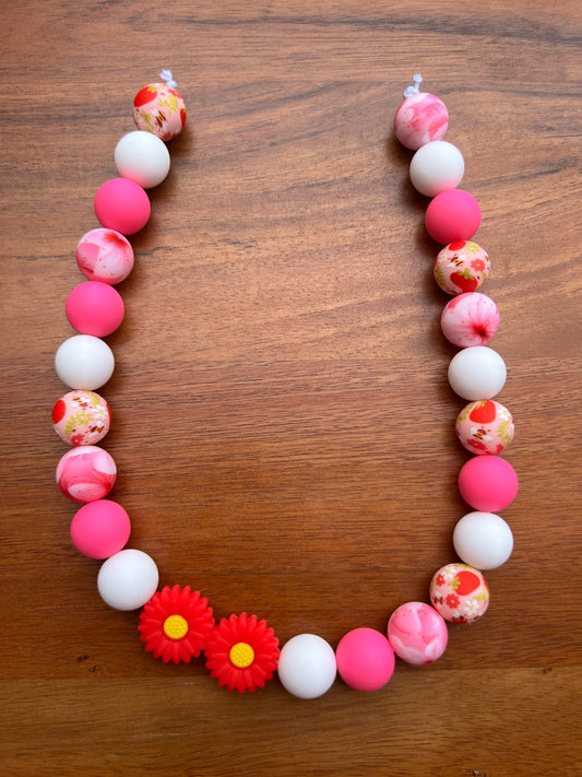 Cherry Pop Beaded Dog Collar Necklace