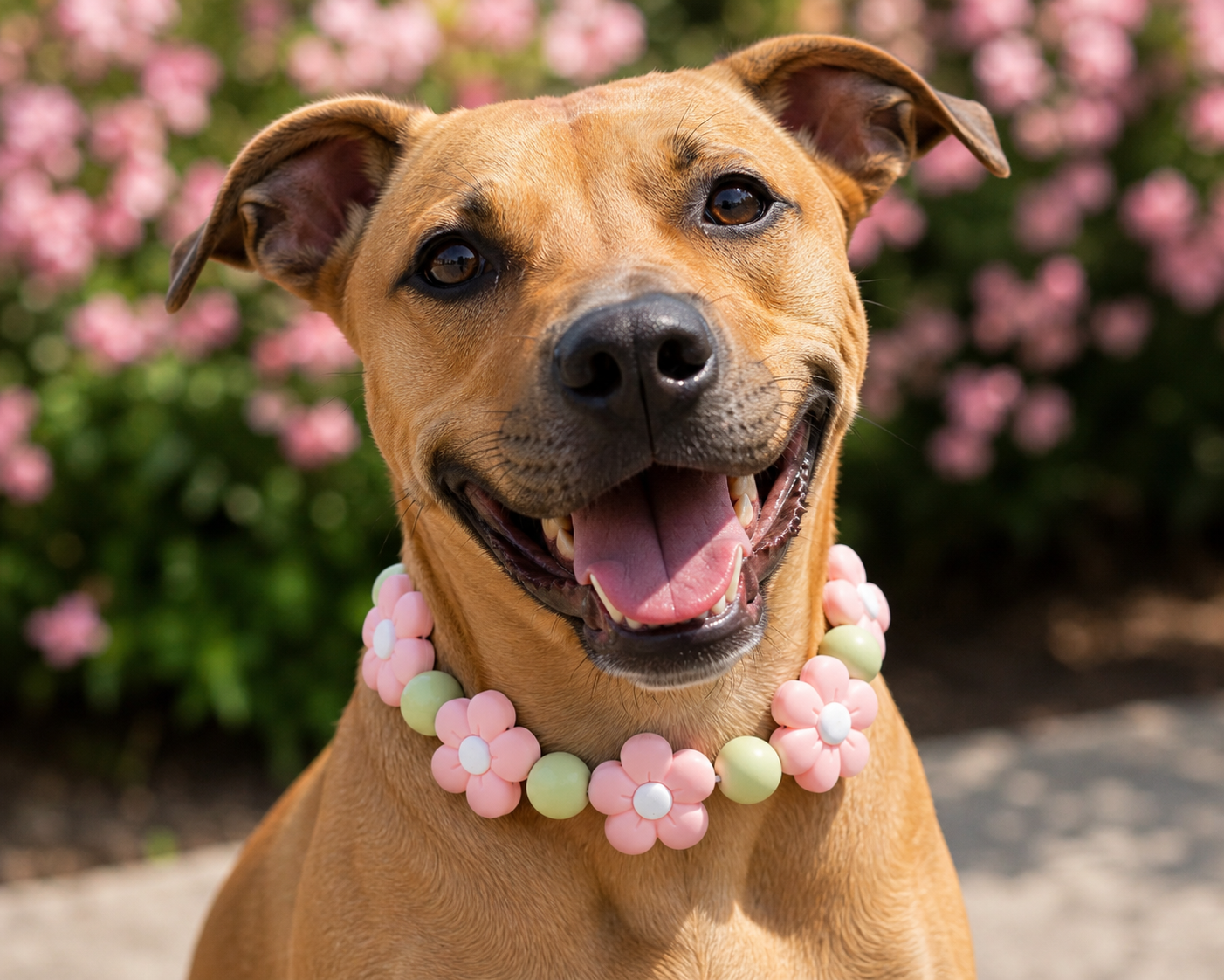 Primrose Floral Beaded Dog Collar Necklace