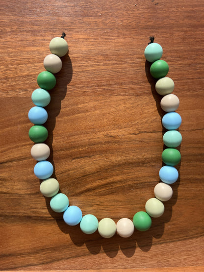 Earthy Beaded Dog Collar Necklace