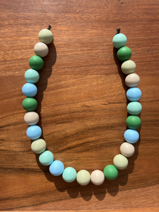 Earthy Beaded Dog Collar Necklace