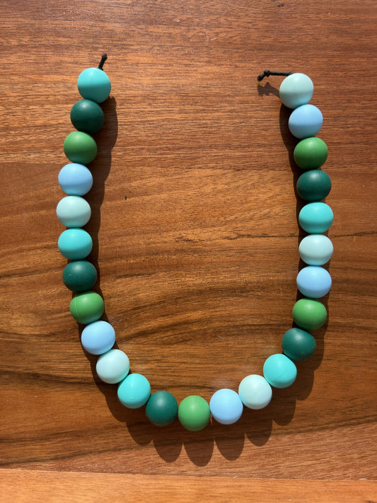 Lagoon Beaded Dog Collar Necklace
