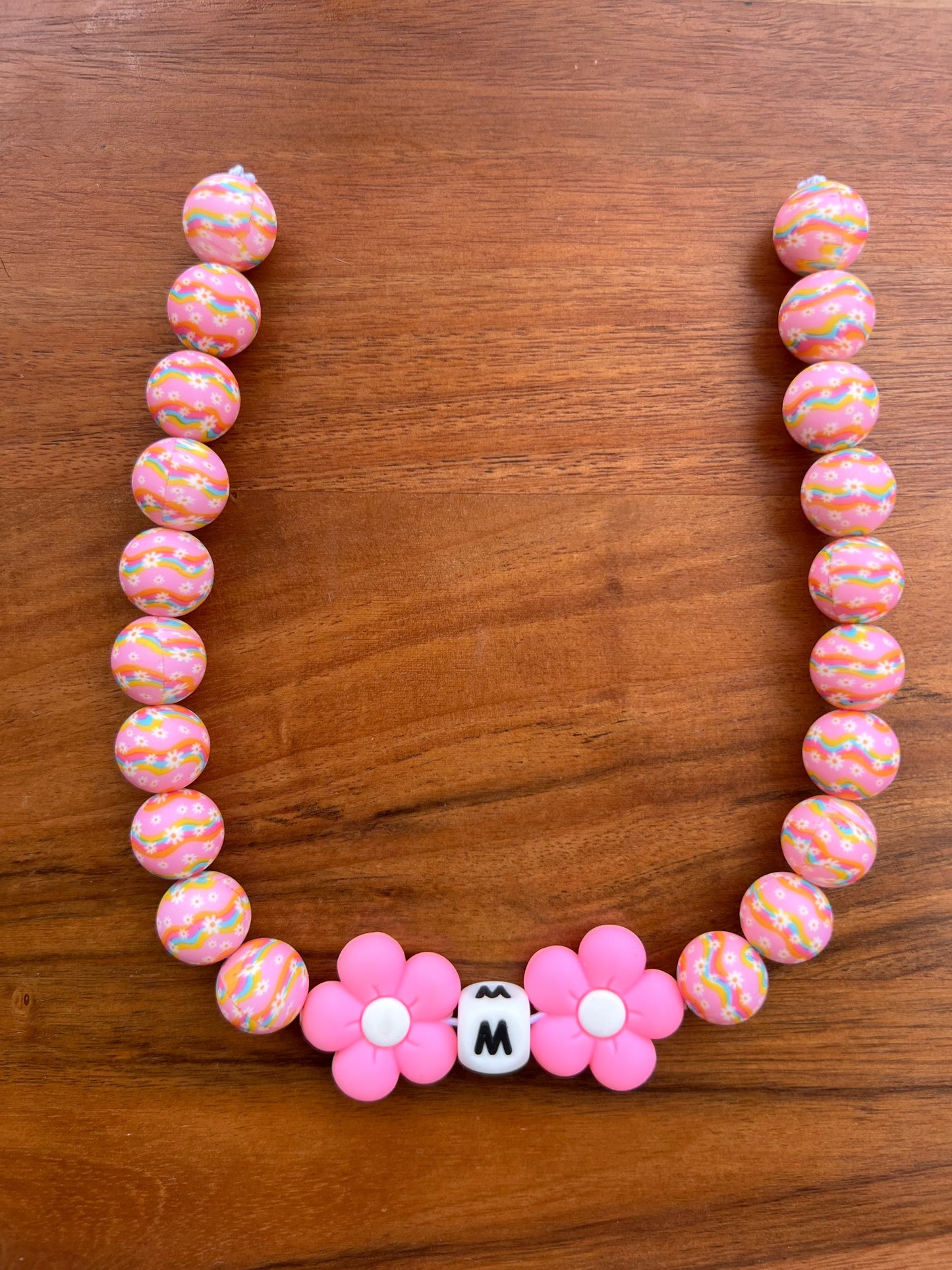 Daisy Floral Beaded Dog Collar Necklace