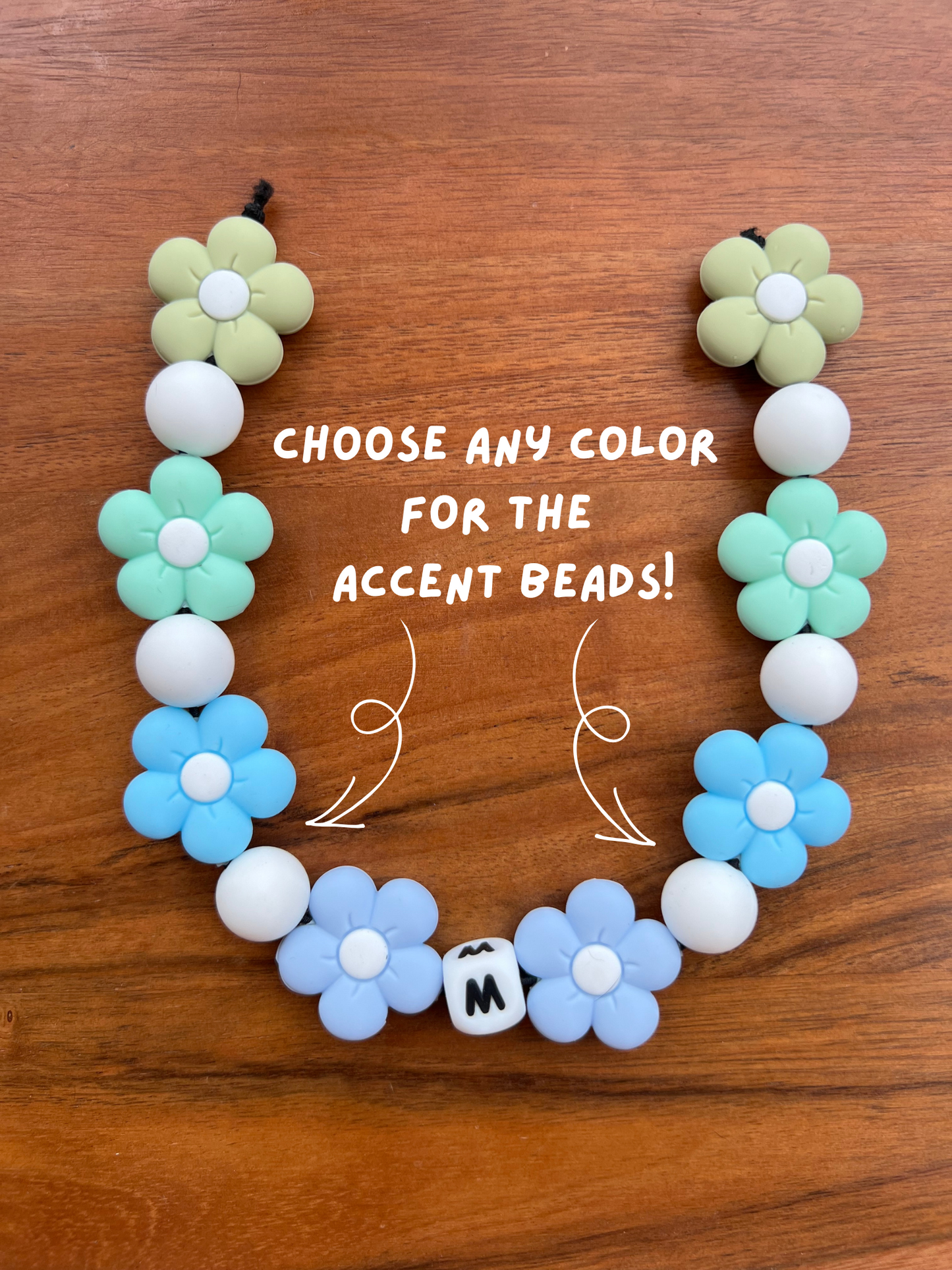 Hydrangea Floral Beaded Dog Collar Necklace