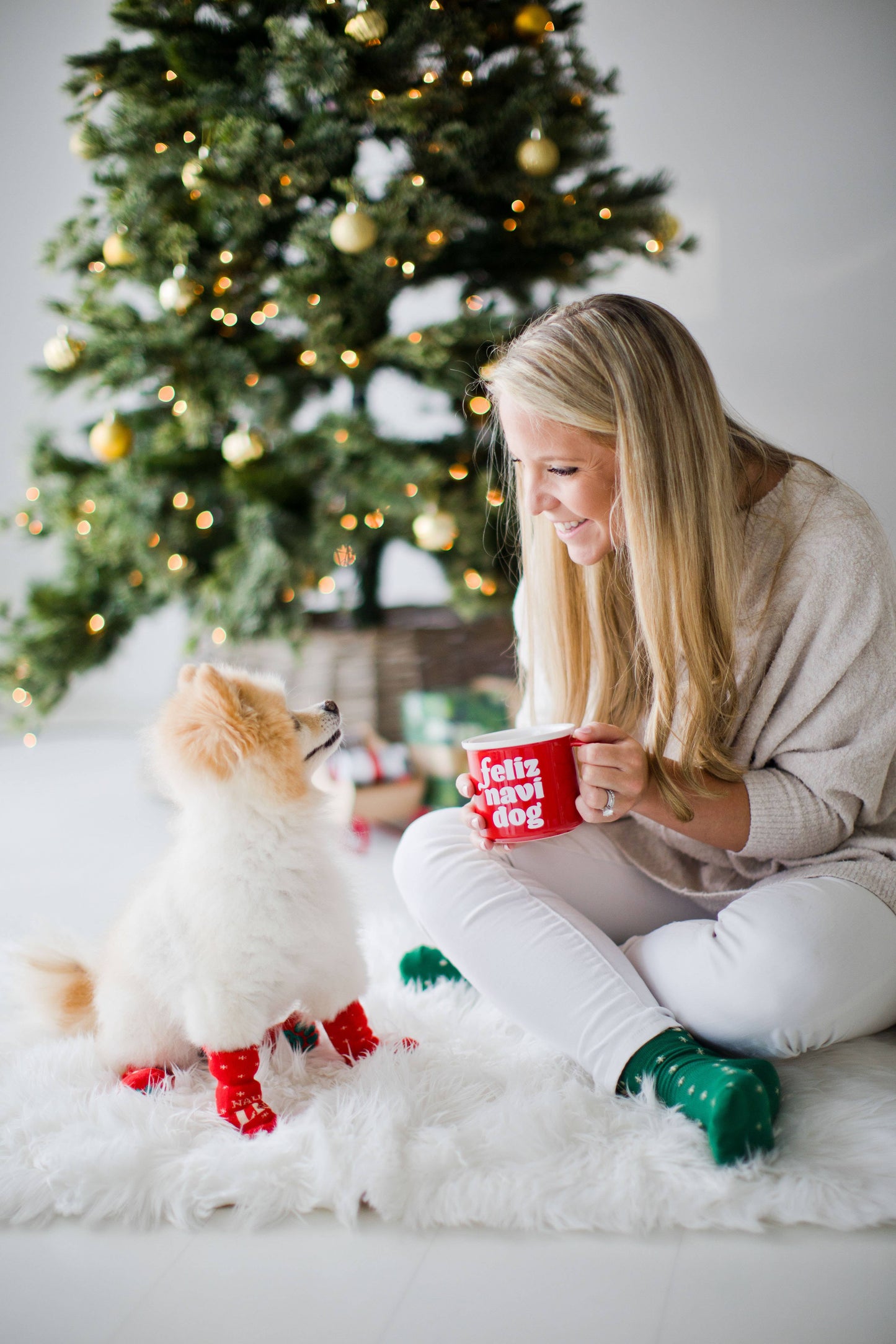 Nice List / Naughty List Matching Christmas Sock Set