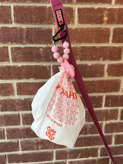 Beaded Dog Poop Carrier - Light Pink