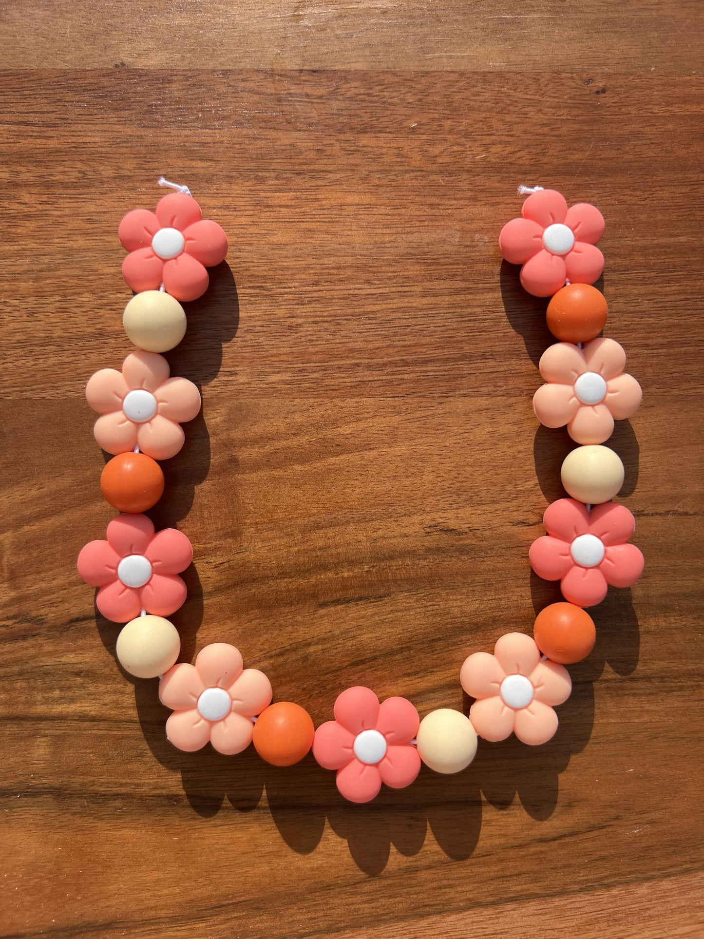 Marigold Floral Beaded Dog Collar Necklace