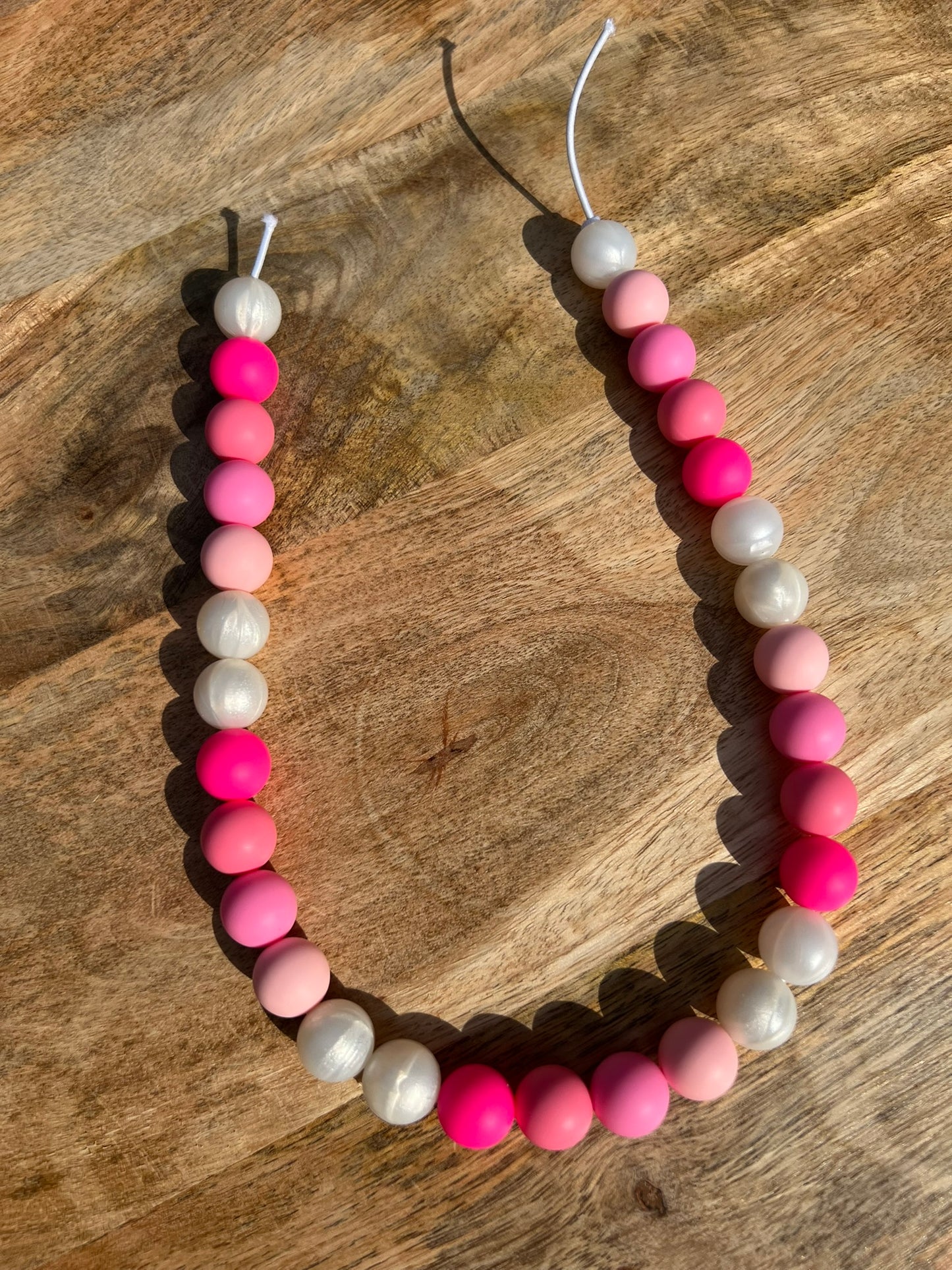 Pink AF Beaded Dog Collar Necklace