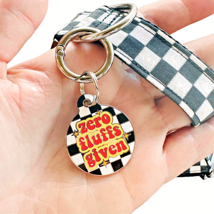 QR ID Tag - Zero Fluffs Given