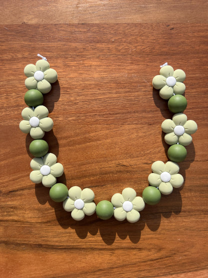 Lily Floral Beaded Dog Collar Necklace