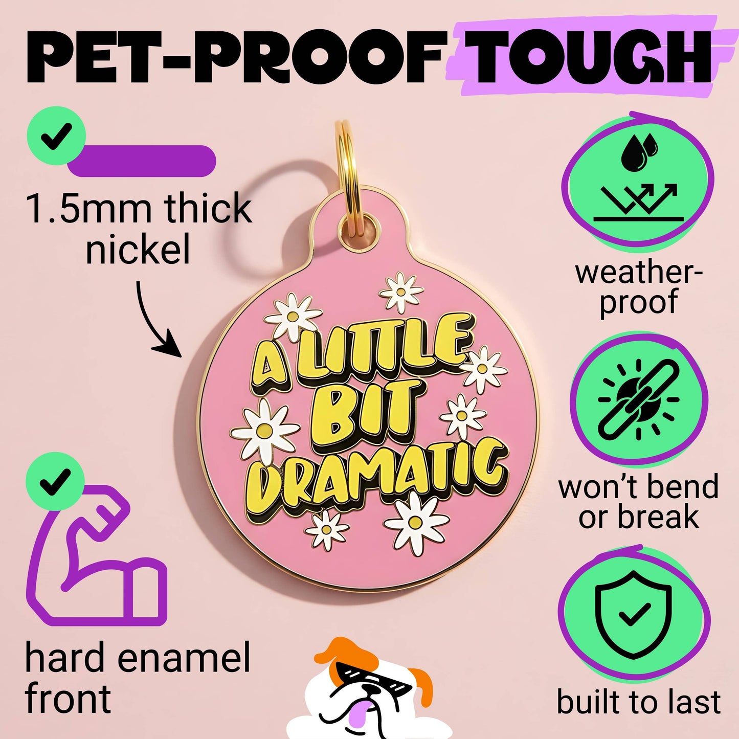 QR ID Tag - A Little Bit Dramatic