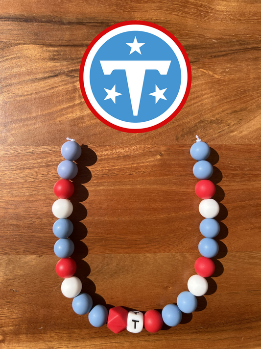 Tennessee Titans Beaded Dog Collar Necklace