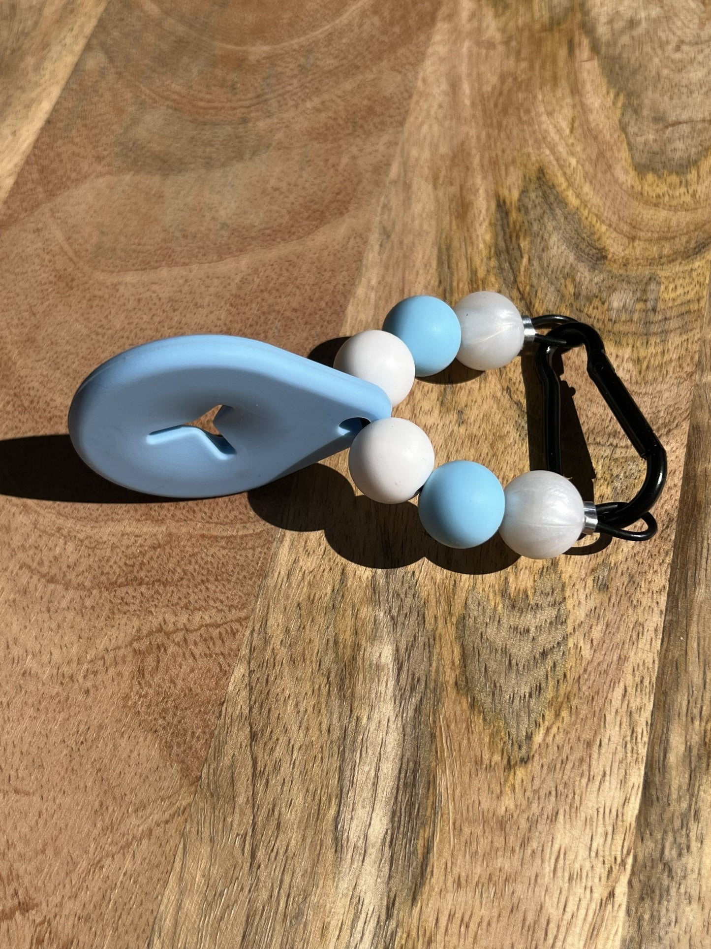 Beaded Dog Poop Carrier - Light Blue