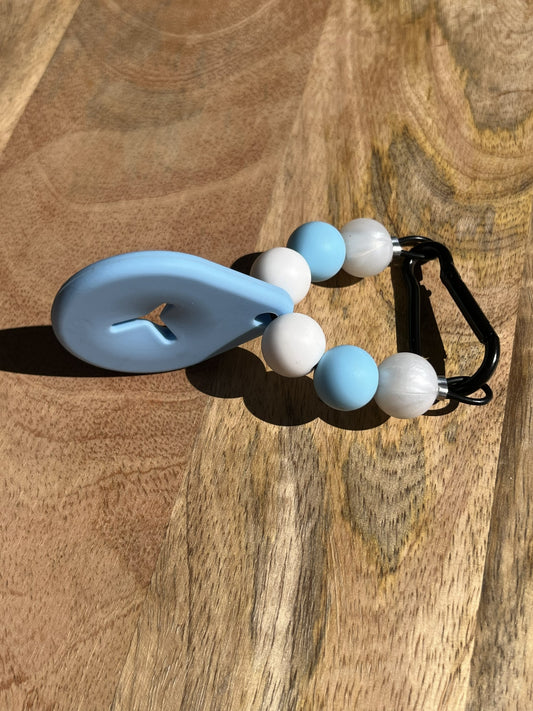 Beaded Dog Poop Carrier - Light Blue