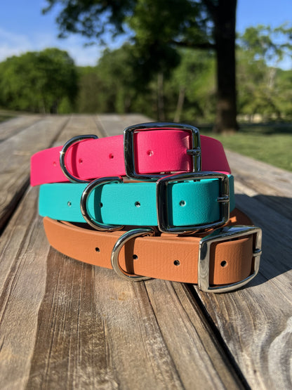 Teal Biothane Dog Collar