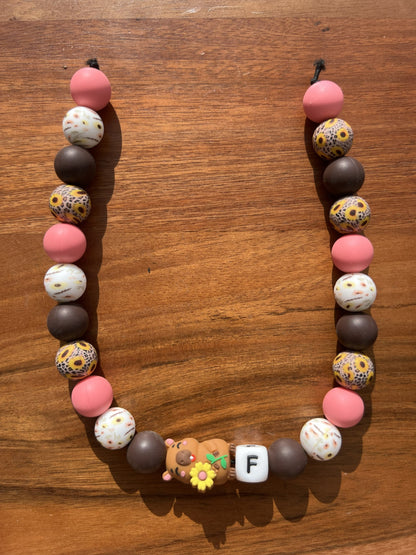 Capybara Cutie Beaded Dog Collar Necklace