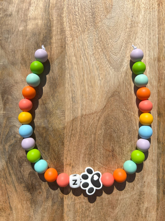 Disco Pawty Beaded Dog Collar Necklace