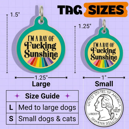 QR ID Tag - I'm a Ray of Fucking Sunshine