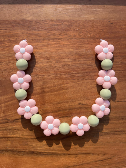Primrose Floral Beaded Dog Collar Necklace