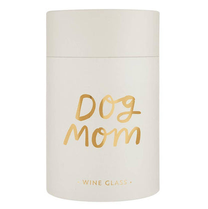 Dog Mom Stemless Wine Glass