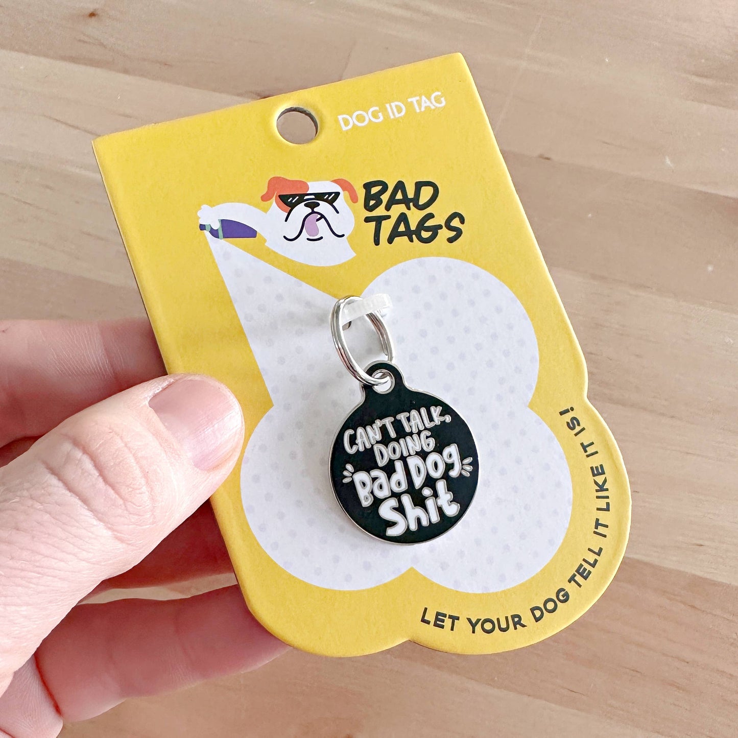 QR ID Tag - Can't Talk Doing Bad Dog Shit
